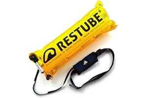 Restube Beach CO2 - Boya de natación para una sensación segura en el agua, boya salvavidas activable, boya de natación para adultos y niños a partir de 10 años, boya para SUP, natación, snorkel y