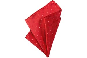 DonDon fazzoletto da taschino con puntini argento 25 x 25 cm per uomo adatto ad occasioni cerimoniali