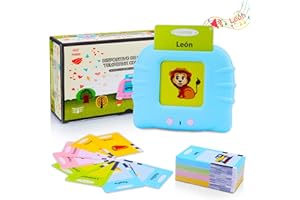 SURPN Spanisch Flash-Karten zum Lernen, für Kleinkinder, 1 2 3 4 5 6 Jahre, 112 Blatt, 224 Blatt, Lernspielzeug, Vorschule