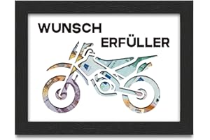 TOOZEN Motorrad Geburtstag Geldgeschenk Wunscherfüller Rennmaschine Geschenk zum verschenken Motorrad Geschenk für Motorradfans Papa Opa Vater Ehemann Familie Liebhaber Freunde, Schwarz