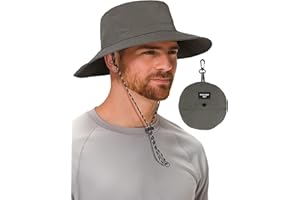 MELLIEX Chapeau Homme Femme Protection UV Chapeau de Soleil Imperméable Respirant Chapeau de Brousset à Large Bord Chapeau de Pêche Boonie Hat