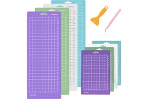FREESKILL 8 Stück Schneidematten für Cricut – Kompatibel mit Cricut Joy, Explore 3 und Maker 3 – Schneideplotter Zubehör in Leicht/Standard/Stark Grip, Anti-Rutsch Matten für DIY-Projekte