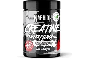 Warrior Creatine Monohydrate Powder 500g (166 Servings) – Pure Creatine Powder, Easy Dissolve Micronised Creatine (Not Creati