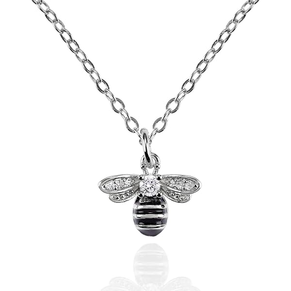 Braccialetto Con Ciondolo Ape Regina - Gioiello Elastico Con Tripla Placcatura Argento, In Confezione Regalo