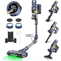 VICSONIC S7 Akku Staubsauger, 30KPA/480W Starke Saugleistung Staubsauger Kabellos bis zu 65 Min Laufzeit, 8-in-1 Staubsauger 