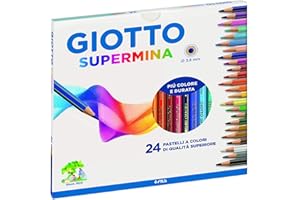 Giotto 5 x 235800 - Supermina Astuccio 24 Pastelli Colorati - 5 Confezioni