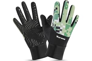 West Biking Rękawiczki rowerowe dziecięce, oddychające, do jazdy konnej, antypoślizgowe, rękawice MTB, żelowe, rękawice wyścigowe, kamuflaż, dla chłopców i dziewczynek, 4-12 lat