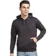 Alan Jones Clothing Men’s Solid Hooded Sweatshirt | Drawstring Hood, Kangaroo Pocket, Ribbed Hem | Regular Fit | Sizes S–5XL | Multiple Colors