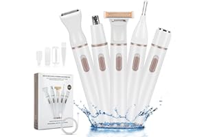 Yokilly 5 En 1 Rasoir Femme,Rasoir électrique Femme Indolore Humide Et Sec,Appareil D'épilation Portable Rechargeable Pour Femmes Pour Visage/Sourcils/Jambes/Bras/Aisselles/Bikini
