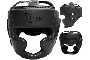 XTEN SPORTS Headguard for Boxing, MMA Training, Adjustable Padded, Head Guard for Cheeks, Forehead and Ear Protection, Muay Thai Headgear, Kickboxing, Sparring, Martial Arts, Karate, Taekwondo