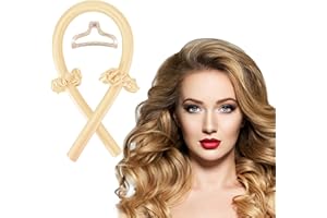 ‎PHANTASY Heatless Curls Band mit Haarnadel,Lockenwickler über Nacht DIY Haare Locken Ohne Hitze Frisurenset,für langes mittleres Haar（Gelb）
