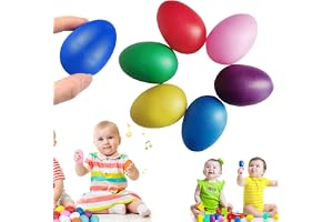 Norhogo 6 st ägg maracas ägg shaker set, musik ägg barn | Skallra ägg rytm leksak skakare, baby äggskallra, rytm ägg, äggskal