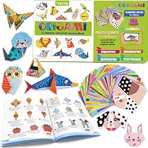 thumbnail image 2 of 300 Sheets Kids Origami Paper Kit - 6x6 Inch Colorful Paper With 30 Project Tutorial Book 2 of 14