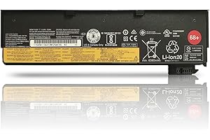 K KYUER High Capacity 72Wh 68+ 0C52862 0C52861 Batería para Lenovo ThinkPad T440 T440s T450 T450s T460 T460p T470p T550 T560 X240 X250 X260 X270 W550 W550s L450 L460 L470 P50s 45N1126 45N1127 Battery
