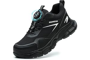 GUDECIUS Sicherheitsschuhe Herren Damen Leicht Arbeitsschuhe Herren Stahlkappenschuhe Arbeitsschutzschuhe Atmungsaktiv rutschfest mit Stahlkappe 38-46 EU