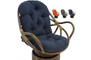 Chyuan Swivel Rocker Chair Cushion Washable Resistant Rocking Replacement Chair Pads, Cushion Mat for Recliner Rocking Rattan Chair Garden Seat Cushion Sofa Tatami Mat,Navy Blue,60x120 cm