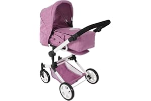 Bayer Chic 2000 587-62 Poussette pour poupée Jara, Poussette combinée 2 en 1 pour Enfants de 4 à 8 Ans, Rose Jeans