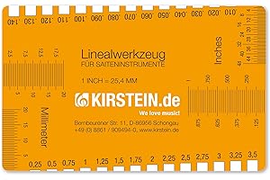 Kirstein Linealwerkzeug für Saiteninstrumente (geeignet für Saiteninstrumente wie Gitarre, Bass, Ukulele, Banjo und so weiter, kleines und kompaktes Format)