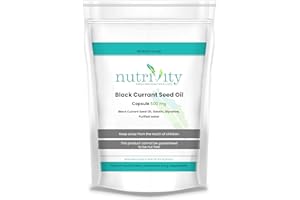 Blackcurrant Seed Oil 500mg Softgel Capsules Natural Supplement by Nutrivity (30)