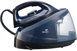 SENYA Centrale Vapeur 6 bars, débit vapeur 100g/min, fonction pressing 240g/min, autonomie illimitée, réservoir détachable 1,2L – Nice Steam SYIR-SP008V