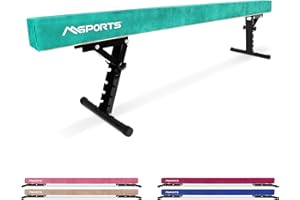 ‎MSPORTS MSPORTS Schwebebalken Premium höhenverstellbar – 245 cm Balance Beam für Kinder & Erwachsene – 5-stufig höhenverstellbar (18–56 cm) – Turnbalken für Zuhause oder Verein – 5 Farben