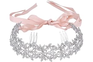 EVER FAITH® Cristal Autrichien Clair Cœur Fleur Boho Style Bandeaux Ton d'argent Transparent N05937-1