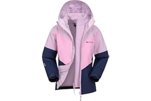 Mountain Warehouse Veste imperméable Lightning 3 en 1 pour Enfant - Coutures collées, Doublure intérieure Amovible, Plusieurs Poches - pour Marche et randonnée, Hiver