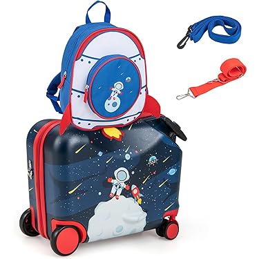 Enso Valigia Per Bambini 2 Ruote Multidirezionali - Trolley Cavalcabile, 50x38x20 Cm, Colore Ciano - Foto 9