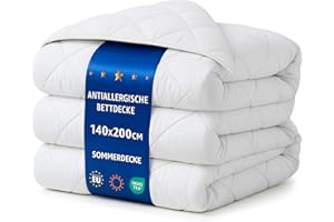 AMAZINGGIRL Kołdra pikowana kołdra do spania – kołdra pikowana ciepła dla alergików hipoalergiczna biała z mikrofibry