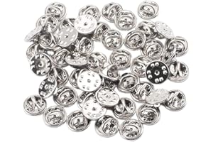 SHANBYE Fermoir Pins,50 pièces Fermoirs Papillon pour Broches Attaches Pins pour l'artisanat DIY Bijoux Jewelry Making Argent