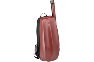 GEWA Space Bag Czerwony z etui na smyczek - Futerał/plecak na skrzypce 4/4-3/4 - Pokrywa z poliwęglanu - Ergonomiczny tył - Kieszenie na akcesoria