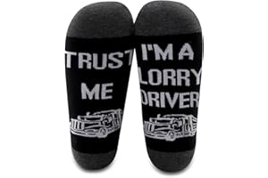 MYSOMY 2Pairs Truck Driver Socks Trust Me I'm a Lorry Driver Socks Funny Trucker Gifts Lorry Driver Appreciation Gifts