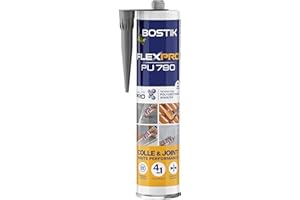 Bostik Mastic Colle & Joint Polyuréthane Flexpro PU 790 Gris anthracite Ral 7016, Multi-Usages, Intérieur et Extérieur, Cartouche de 300 ml