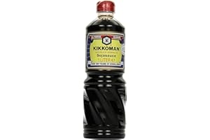 OTSUMAMI-LAND.COM Sojasauce Dunkel, Kikkoman Sojasoße ohne Konservierungsstoffe, Soja-Sauce natürlich gebraut, Shoyu Sauce Soja-Soße für Sushi und Sashimi 1000ml