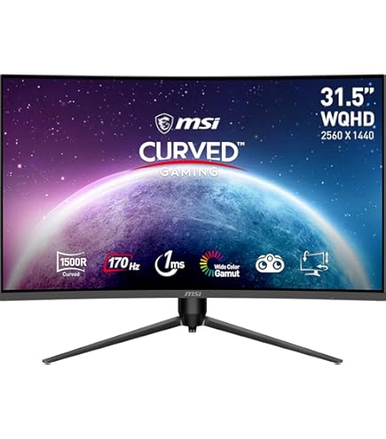 MSI G271CQP 27インチ 曲面ゲーミングモニター WQHD 170Hz Optix G271CQP | Écrans MSI Curved Gaming™