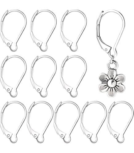 50pcs Sterling Silver French Earring Hooks - 18mm Ear Wires For Jewelry Making, 0.7mm 21 Gauge SS323 - View #7