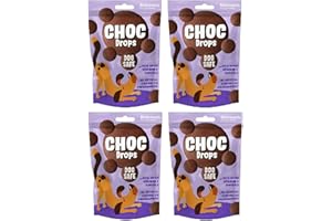 WUNDAPETS 4 PACK ROSEWOOD CHOC DROPS DOG SAFE CHOCOLATE TREAT TRAINING BITE SIZE TREAT BUTTONS 200G