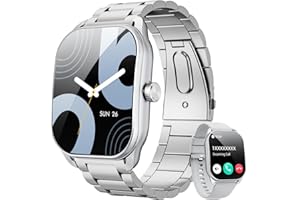 HAULVEAN Smartwatch Uomo Donna, fitness tracker da 2,01” con 120+ modalità sportive Monitor della frequenza cardiaca e del sonno e dell'ossigeno nel sangue, orologio fitness impermeabile IP68 per Android iOS