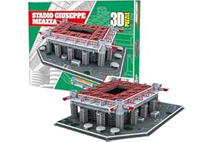 Georgie Porgy Puzzle dello Stadio di Calcio 3D DIY Giocattoli da Costruzione Set di Sostruzione (San Siro Staduim 113 Pezzi)