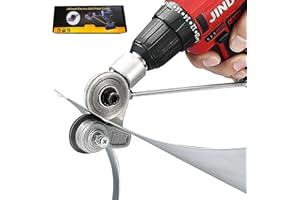 Jikbeed Metal Nibbler Drill Attachment - Electric Drill Shears Attachment Cutter Nibbler, Sheet Metal Cutter Tool Adapter, Specifically Designed for Cutting Flat Metal Sheets of 21 Gauge and Below