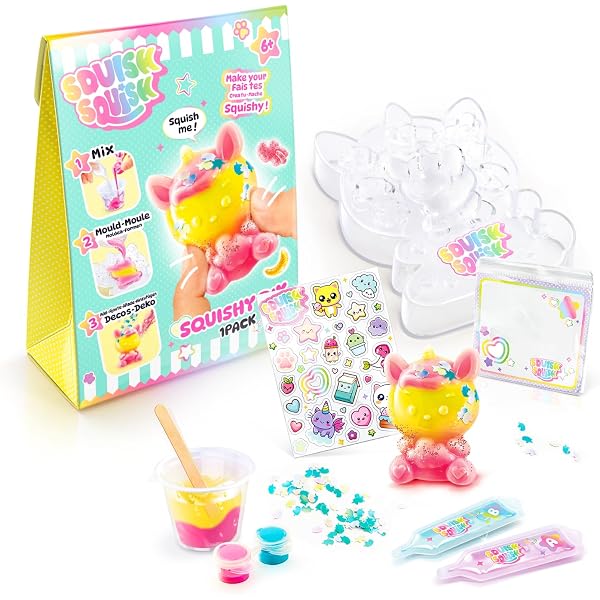 Lot De 4 Squishies Anti-stress – TPR Ultra Doux – Jaune, Bleu, Rose, Violet – 3,8 X 1 Cm – Pour Tous âges