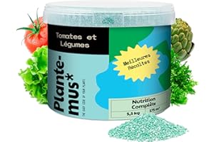PLANTEMUS* PLANTEMUS Engrais pour Tomates et Légumes, Récoltes Abondantes de Tomates, Fruits, Fraises, Agrumes et Oliviers, Granulé à Nutrition Complète, 5 KG