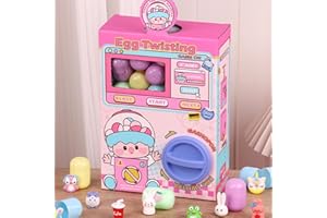 DAMIGHT Mini Vending Machine Kids Toys, Claw Machine Dragon Egg Twist Toy, Surprise Blind-box Eggs with Toys Inside, Creative Vending Machine Toy for Kids Birthdays Halloween Christmas Easter Egg Hunt Gift
