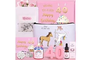 BAICAI Bath Sets 40th Birthday Pamper Gifts for Women, Unique Skin Care 40th Birthday Hampers for Her, Funny Happy 40th Birthday Presents Gifts Ideas for Women Best Friend, Sister, Wife, Mum Bestie