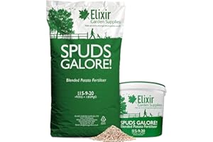 Elixir Gardens Spuds Galore Blended Potato Fertiliser/Plant Food | 15-9-20 +9.5% SO3 +1.8% MgO | 100g-25kg Available in Bag or Tub | Covers 280m² | 20kg Bag