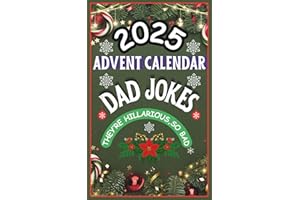 Advent Calendar 2025: Dad Jokes Mini Book: 24 Days of Festive Fun for Adults, Family-Friendly Humor, Great Gift for Men and Women