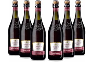 SANT'ORSOLA Lambrusco Emilia I.G.T. Rosso Frizzante Sec Vin Petillant Italien Set de 6 Bouteilles x 75 cl