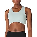 HIKARO Amazon Brand Yoga Sport Bras for Women Mid Impact Removable Padded Sport Top Sexy Cross Back Strappy for Gym Fitness