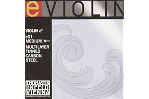 Thomastik Mi Acciaio Corde Singola per 4/4 Violino Special Program, Carbanio Multilayer Stagnato, Medium E01