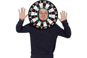 I LOVE FANCY DRESS Dart Board Hat - Unisex Fancy Dress Dartboard Novelty Sports Accessory - Attached Hood - Perfect For Stag Nights, Pub Crawls and Sporting Events